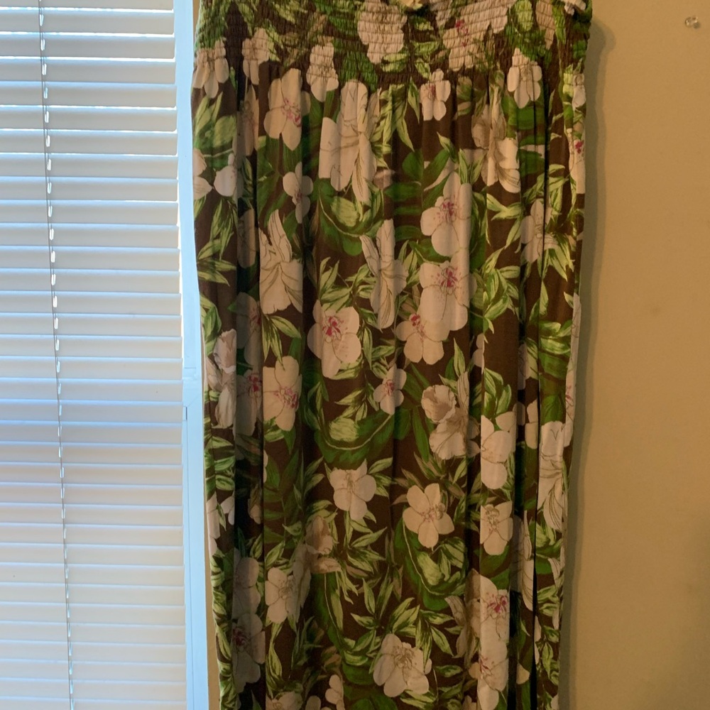 J. Jill Green and Brown Midi Skirt